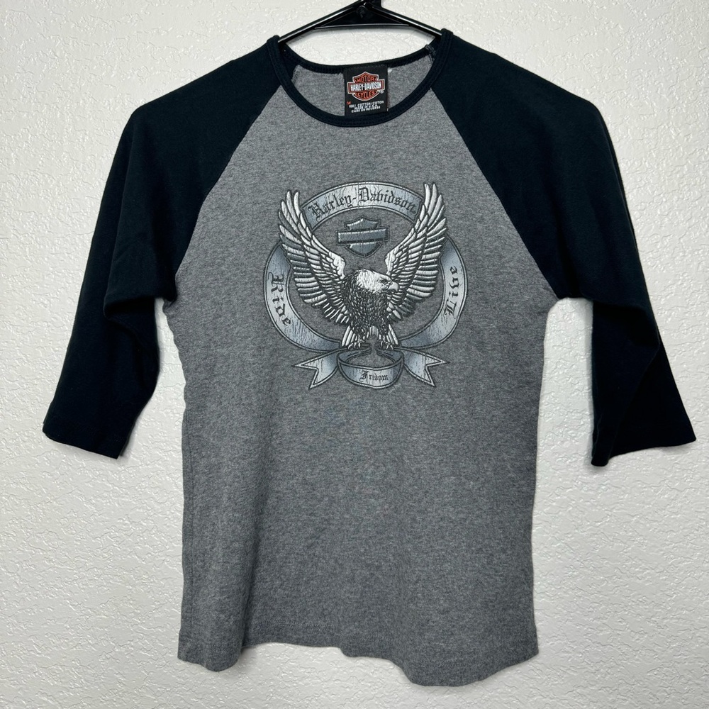 Y2K Harley Davidson Women’s Baseball Tee